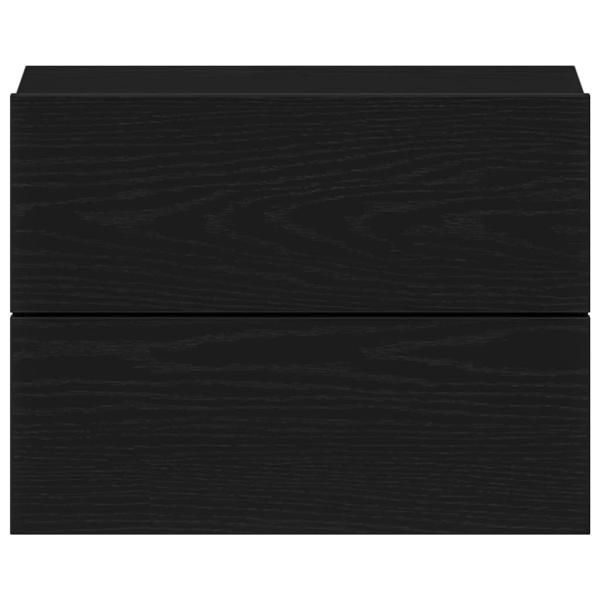 Nachttische 2er Set Schwarz Eiche 40x30x30 cm Holzwerkstoff