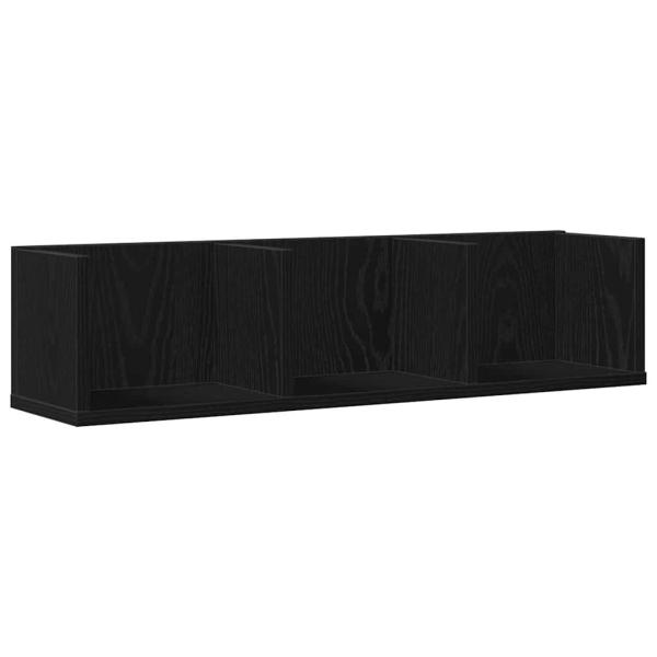 CD-Wandregal Schwarze Eiche 75x18x18 cm aus Holzwerkstoff