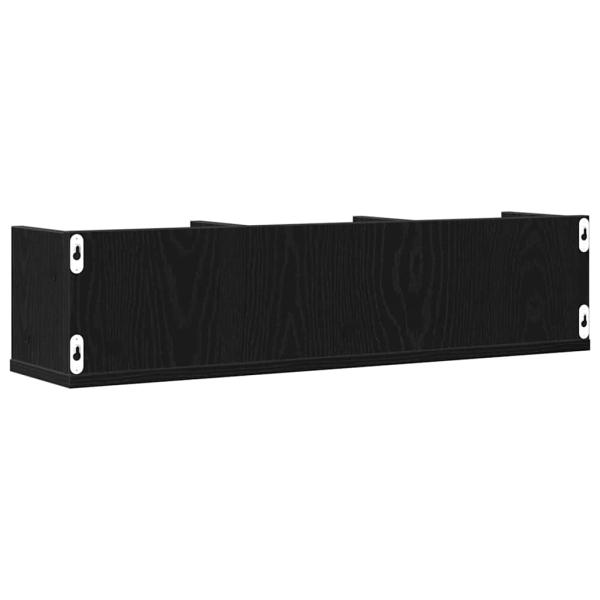 CD-Wandregal Schwarze Eiche 75x18x18 cm aus Holzwerkstoff