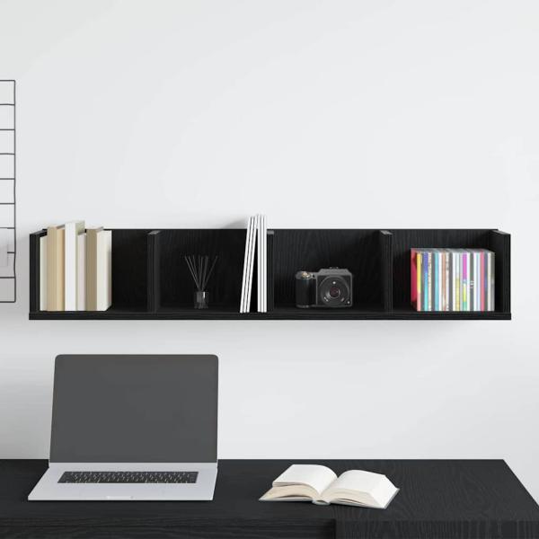 CD Wandregal Schwarze Eiche 100x18x18 cm Werkstoff
