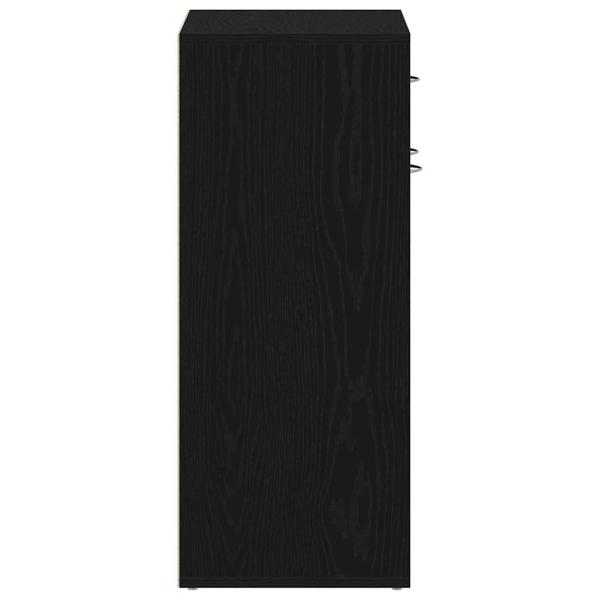Schuhschrank Schwarz Eiche 60x35x84 cm