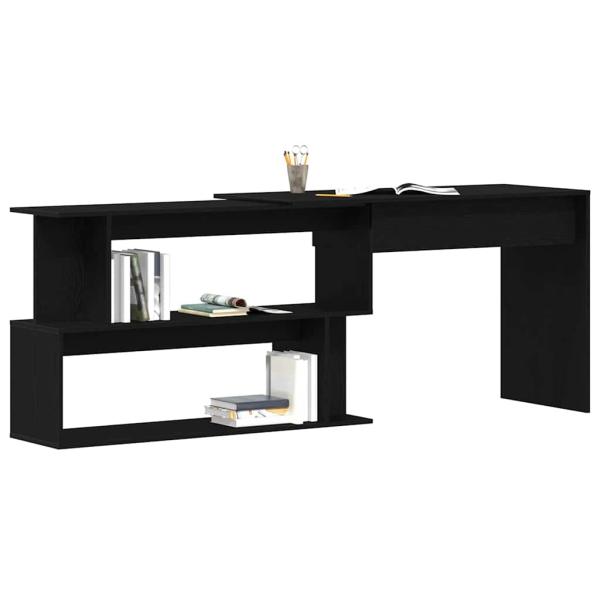Schreibtisch Schwarz Eiche 200x50x76 cm Holzwerkstoff