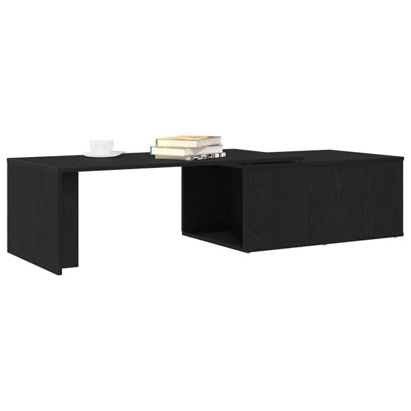 Couchtisch aus schwarzem Eichenholz 150x50x35 cm, Ingenieurholz