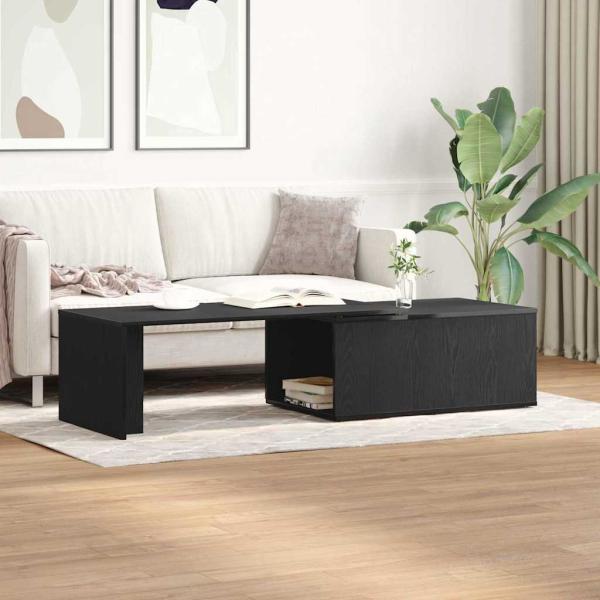 Couchtisch aus schwarzem Eichenholz 150x50x35 cm, Ingenieurholz