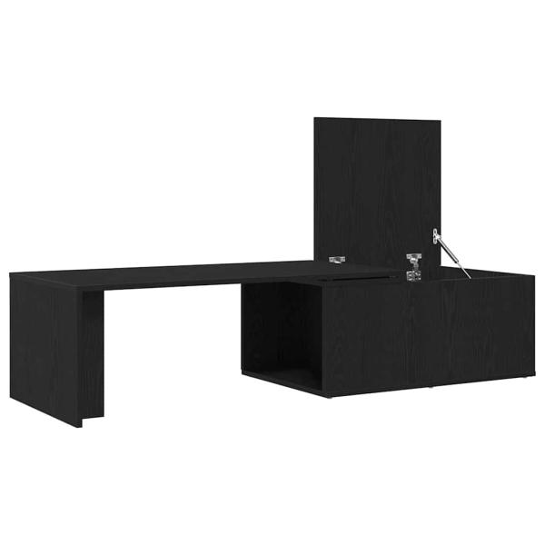 Couchtisch aus schwarzem Eichenholz 150x50x35 cm, Ingenieurholz