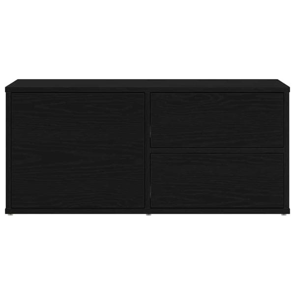 TV-Schränk 80 x 34 x 36 cm Schwarz Eichen-Optik Holzwerkstoff