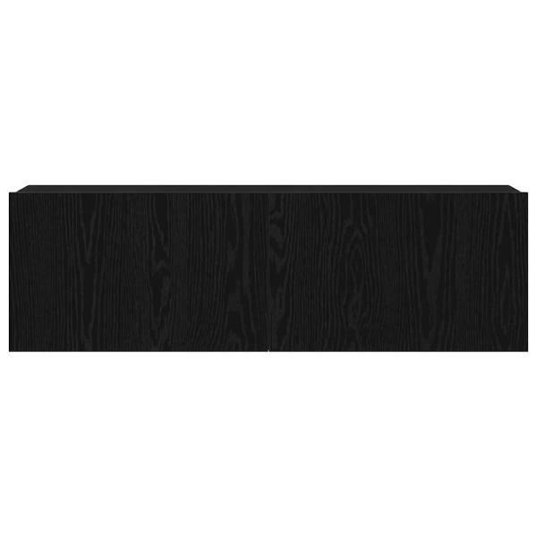 Schwarzer Eichen Wand-TV-Schrank 100x30x30 cm Aus Holzwerkstoff