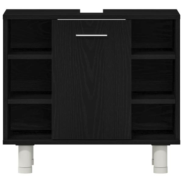 Badezimmer Schrank Schwarz Eiche 60x32x54 cm Ingenieuholz