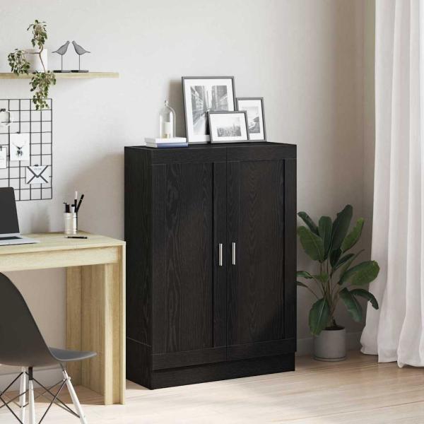 ARDEBO.de - Bücherregal Schwarz Eiche 82,5x30,5x115 cm Holzwerkstoff