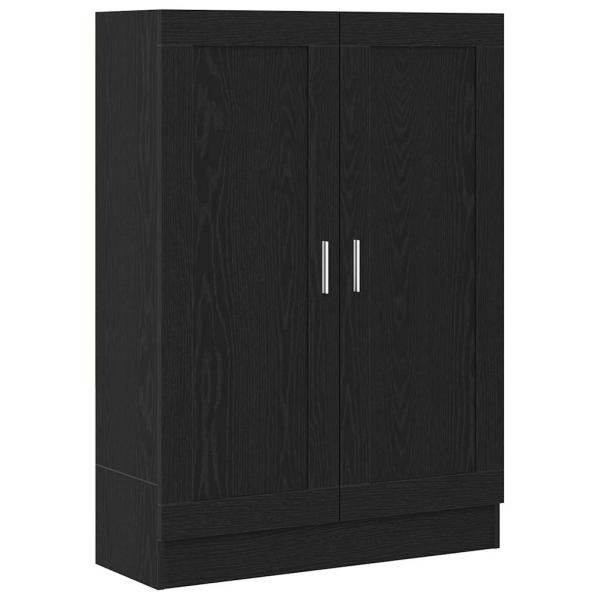 Bücherregal Schwarz Eiche 82,5x30,5x115 cm Holzwerkstoff