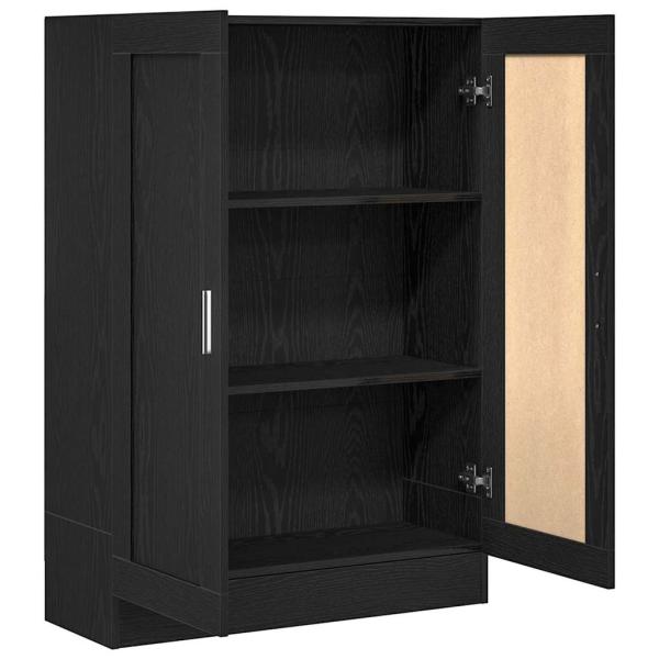 Bücherregal Schwarz Eiche 82,5x30,5x115 cm Holzwerkstoff