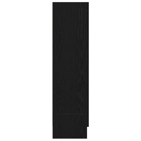 Bücherregal Schwarz Eiche 82,5x30,5x115 cm Holzwerkstoff