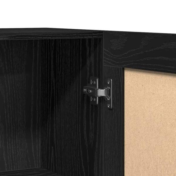 Bücherregal Schwarz Eiche 82,5x30,5x115 cm Holzwerkstoff