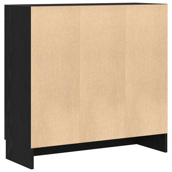 Bücherregal Schwarz Eiche 82,5x30,5x80 cm aus Spanplatte