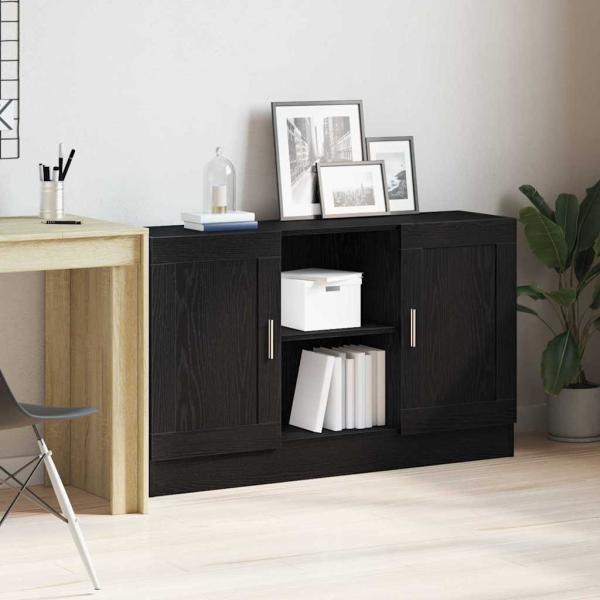 ARDEBO.de - Sideboard Schwarz Eiche 120x30,5x70 cm aus Holz