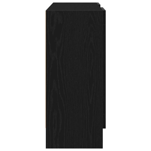 Sideboard Schwarz Eiche 120x30,5x70 cm aus Holz