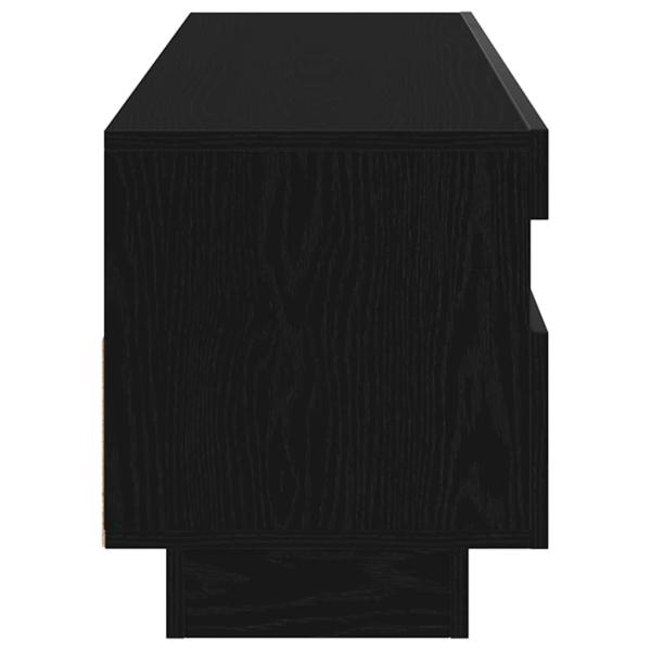 TV-Schrank mit LED-Leuchten, Schwarz und Eiche, 100x35x40 cm, Holzwerkstoff