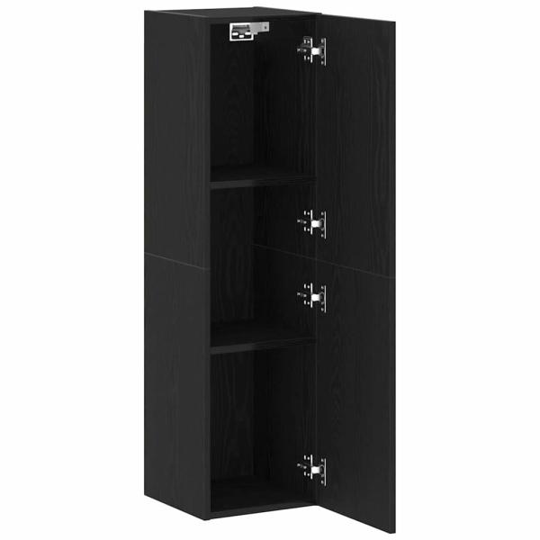 TV-Schrank Schwarz Eiche 30,5x30x110 cm Nachbildung
