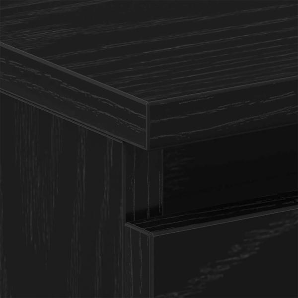 Nachttisch Schwarz Eiche 40x30x39 cm Holzwerkstoff