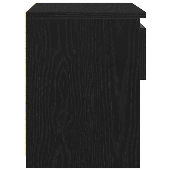 Nachttische 2er Set Schwarz Eiche 40x30x39 cm Holzwerkstoff