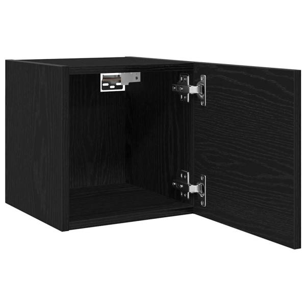 Wand-TV-Schrank Schwarz Eiche 30,5x30x30 cm