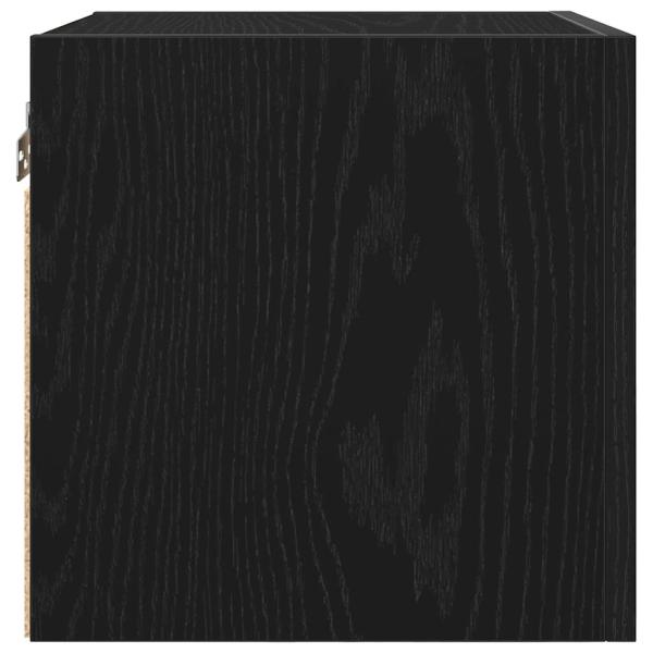 Wandmontierte TV-Schränke 2er Set Schwarz Eiche 30,5x30x30 cm