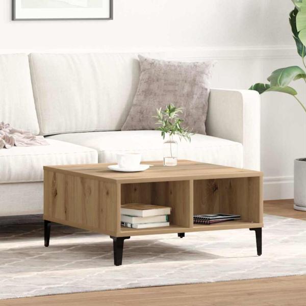 ARDEBO.de - Couchtisch Artisan Eiche 60x60x30 cm Holzwerkstoff