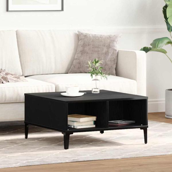 ARDEBO.de - Couchtisch Schwarz Eiche 60x60x30 cm Holzwerkstoff