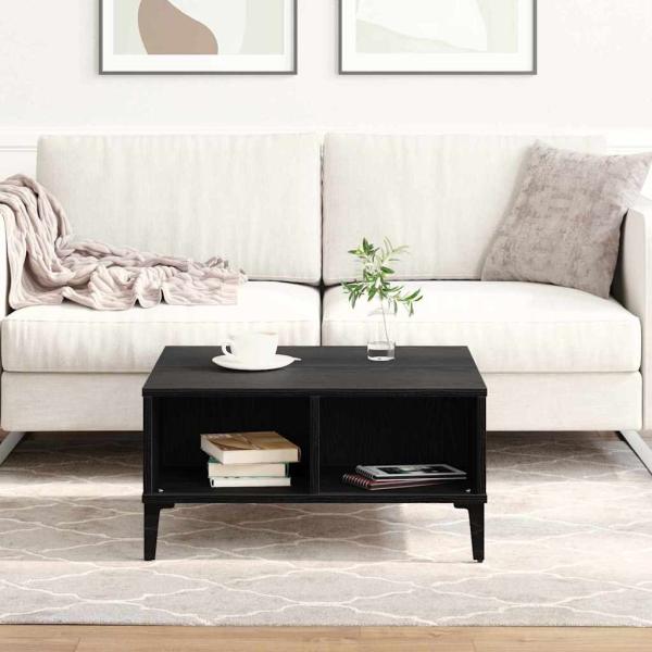 Couchtisch Schwarz Eiche 60x60x30 cm Holzwerkstoff