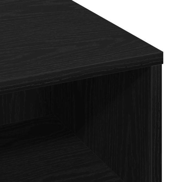 Couchtisch Schwarz Eiche 60x60x30 cm Holzwerkstoff