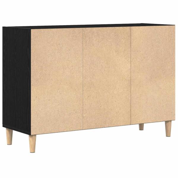 Sideboard Schwarz Eiche 103,5 x 35 x 70 cm Möbelstoff