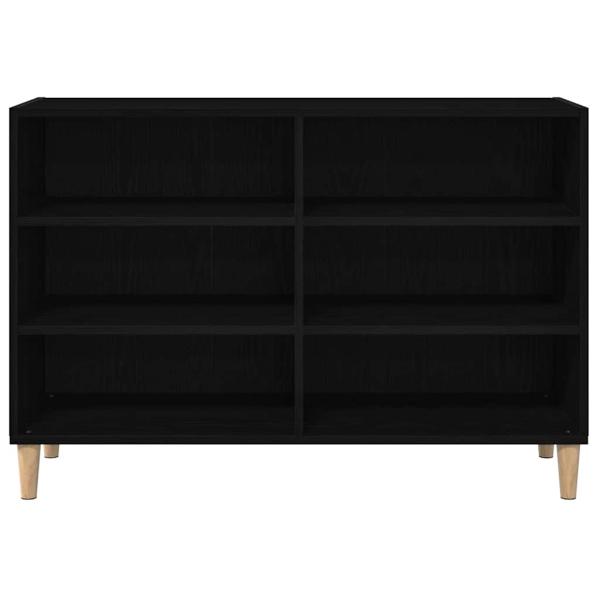 Sideboard Schwarz Eiche 103,5 x 35 x 70 cm Möbelstoff