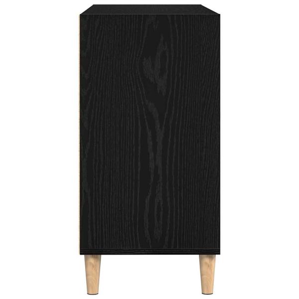 Sideboard Schwarz Eiche 103,5 x 35 x 70 cm Möbelstoff