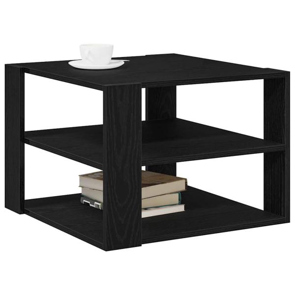Couchtisch Schwarz Eiche 59,5x59,5x40 cm Engineered Wood
