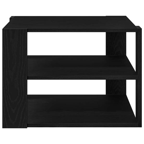 Couchtisch Schwarz Eiche 59,5x59,5x40 cm Engineered Wood