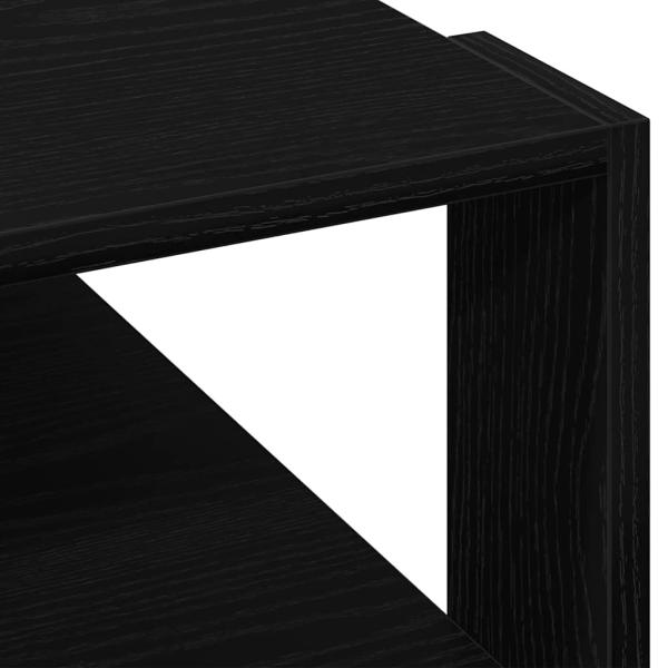 Couchtisch Schwarz Eiche 59,5x59,5x40 cm Engineered Wood