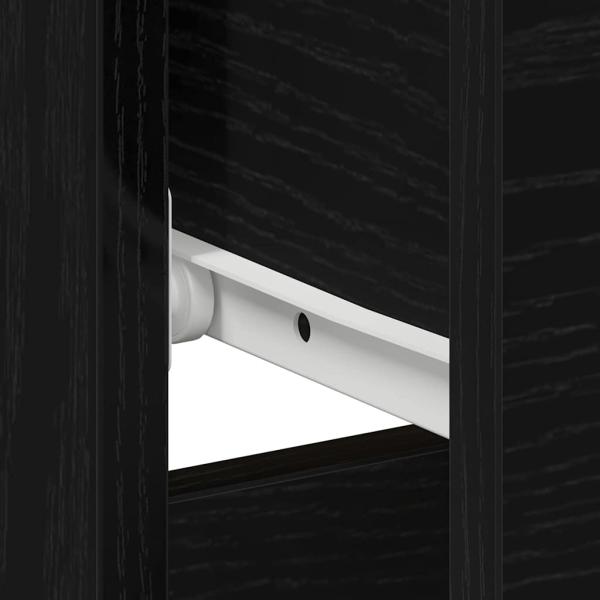 Nachttische 2er Set Schwarz Eiche 40x40x50 cm aus Spanplatte