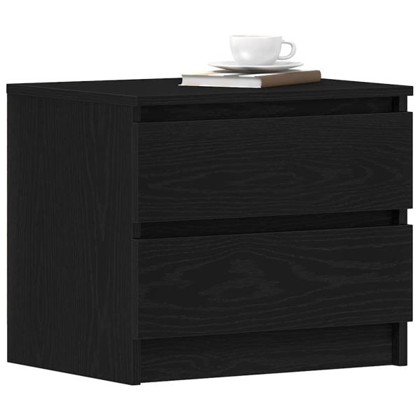 Nachttisch Schwarz Eiche 50x40x43,5 cm Holzwerkstoff