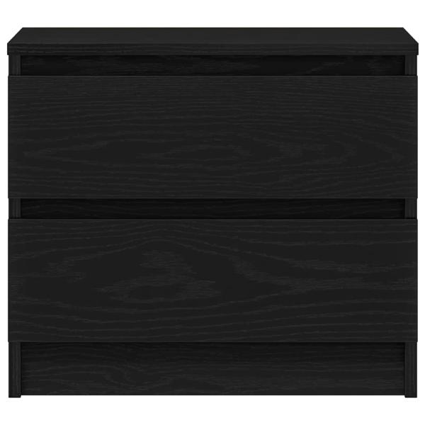 Nachttisch Schwarz Eiche 50x40x43,5 cm Holzwerkstoff