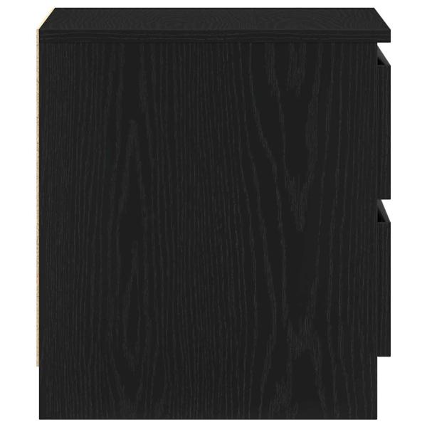 Nachttisch Schwarz Eiche 50x40x43,5 cm Holzwerkstoff