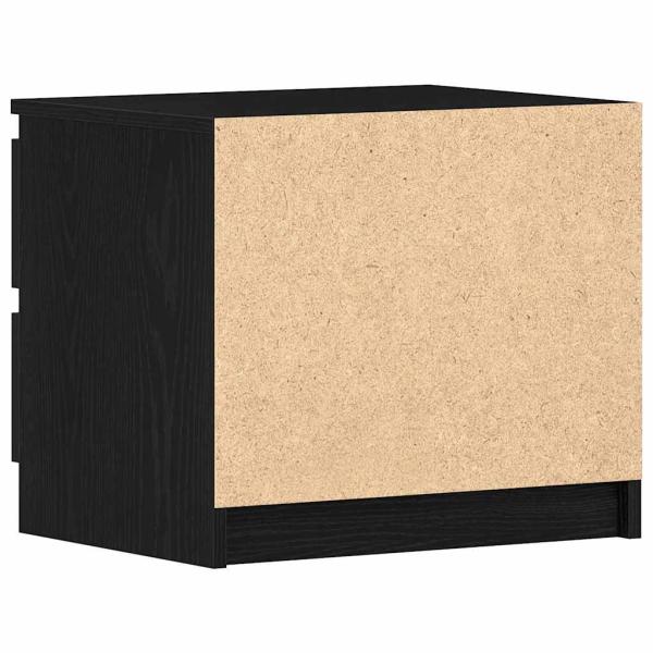 Nachttisch Schwarz Eiche 50x40x43,5 cm Holzwerkstoff