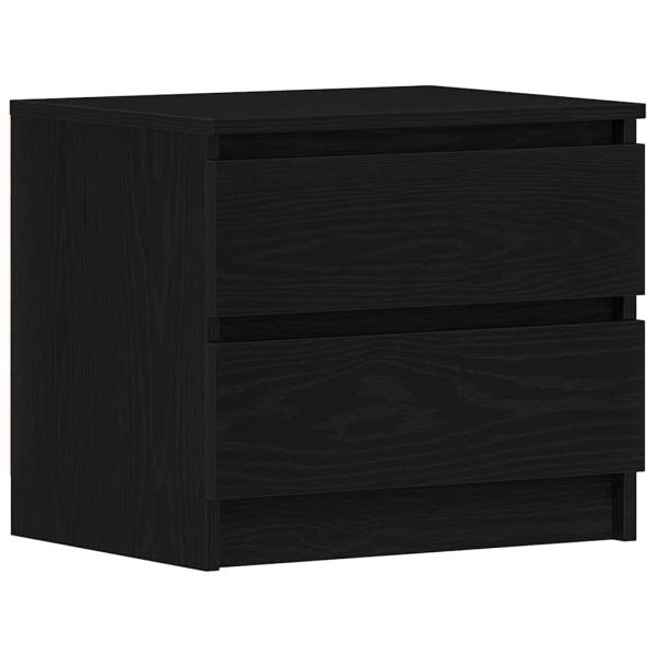 Nachttische 2er Set Schwarz Eiche 50x40x43,5 cm Holzwerkstoff