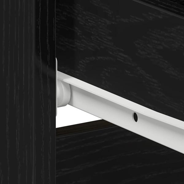 Nachttische 2er Set Schwarz Eiche 50x40x43,5 cm Holzwerkstoff