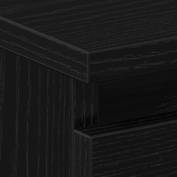 Nachttische 2er Set Schwarz Eiche 50x40x43,5 cm Holzwerkstoff