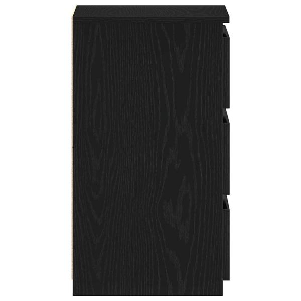 Nachttisch Schwarz Eiche 40x35x62,5 cm aus Holzwerkstoff
