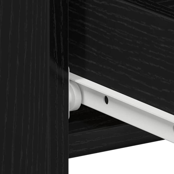 Nachttische 2er Set Schwarz Eiche 40x35x62,5 cm Holzwerkstoff