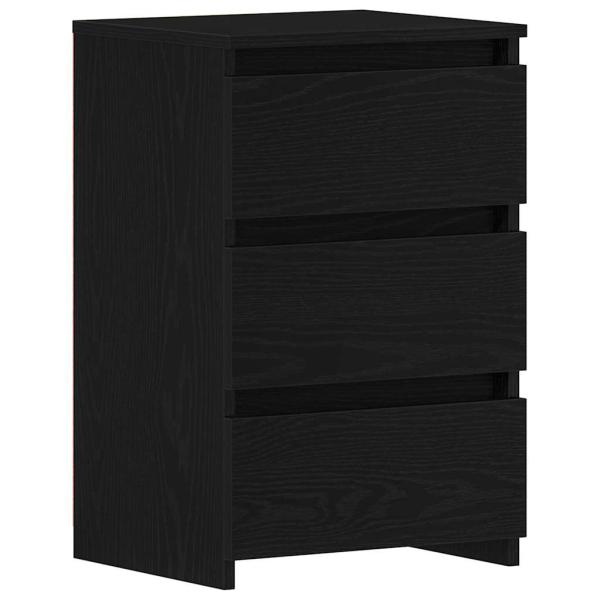 Nachttische 2er Set Schwarz Eiche 40x35x62,5 cm Holzwerkstoff