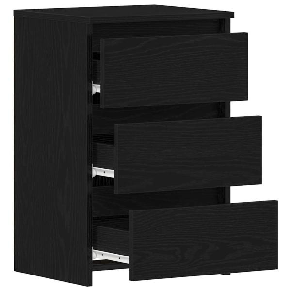 Nachttische 2er Set Schwarz Eiche 40x35x62,5 cm Holzwerkstoff