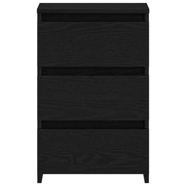 Nachttische 2er Set Schwarz Eiche 40x35x62,5 cm Holzwerkstoff