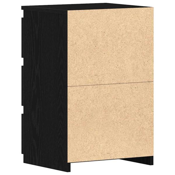 Nachttische 2er Set Schwarz Eiche 40x35x62,5 cm Holzwerkstoff